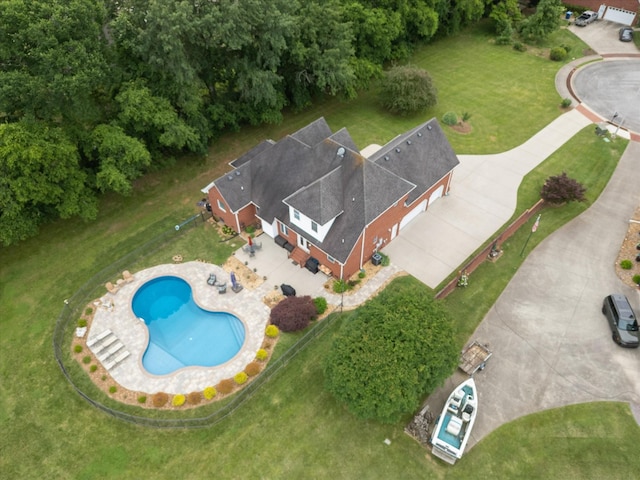 502 Tarver Ct, Smyrna, TN 37167 - aerial view of property and surrounding area with a pool area