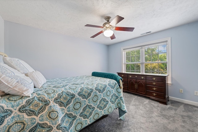 502 Tarver Ct, Smyrna, TN 37167 - bedroom with a textured ceiling, light carpet, baseboards, and a ceiling fan