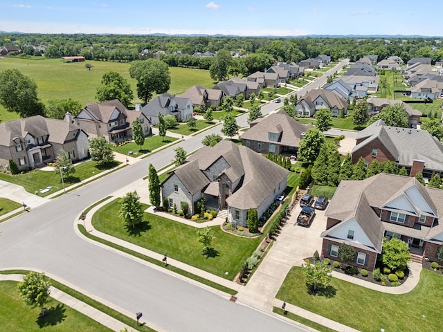 3317 Clovercroft Dr, Murfreesboro, TN 37130 - aerial view of residential area with a tree filled landscape