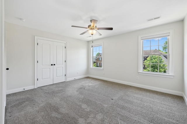 3317 Clovercroft Dr, Murfreesboro, TN 37130 - unfurnished bedroom with baseboards, a closet, carpet, and ceiling fan
