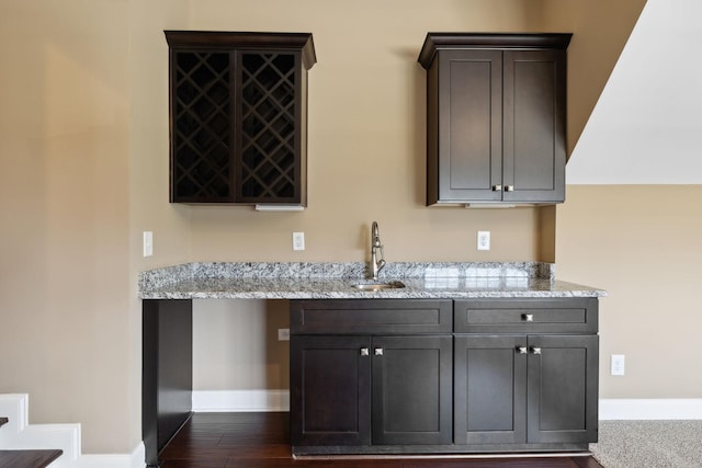 3317 Clovercroft Dr, Murfreesboro, TN 37130 - indoor bar featuring baseboards and dark wood-style flooring