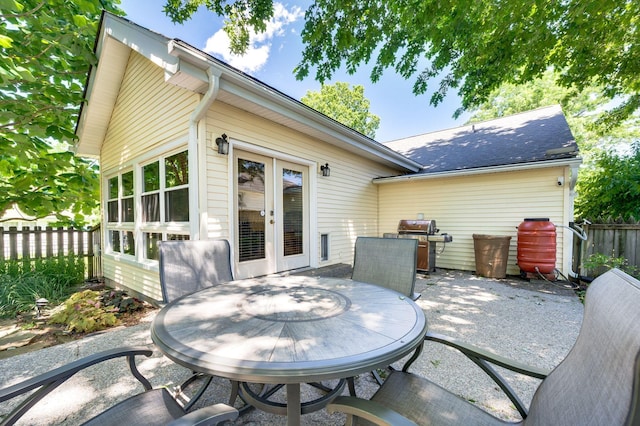 802 N 16th St, Nashville, TN 37206 - view of patio featuring french doors, outdoor dining space, and a grill