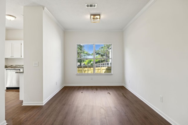 808 Split Oak Ct, Antioch, TN 37013 - spare room with dark wood-style flooring, ornamental molding, and baseboards