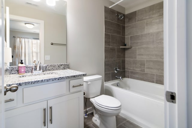 2515 Hanford Ave, Old Hickory, TN 37138 - full bathroom featuring toilet, vanity, shower / tub combination, and tile patterned floors