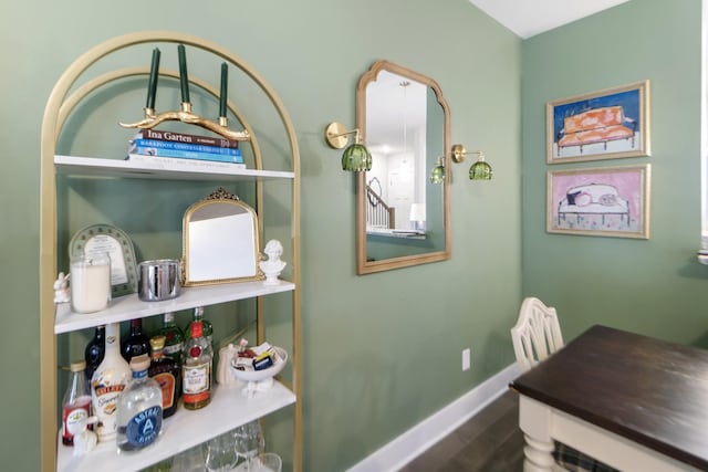 2515 Hanford Ave, Old Hickory, TN 37138 - dining area with baseboards and wood finished floors