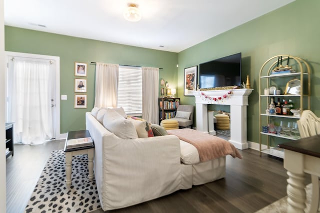 2515 Hanford Ave, Old Hickory, TN 37138 - living room with wood finished floors, healthy amount of natural light, and baseboards