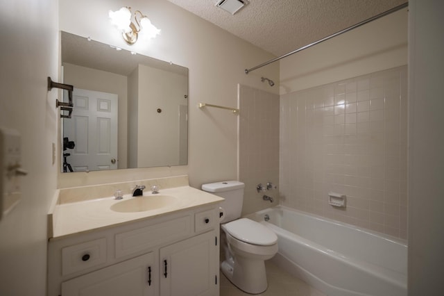 936 E Northfield Blvd, Murfreesboro, TN 37130 - full bathroom with toilet, a textured ceiling, vanity, and tub / shower combination