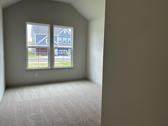 5416 Bridgemore Blvd, Murfreesboro, TN 37129 - empty room featuring carpet flooring, baseboards, and vaulted ceiling