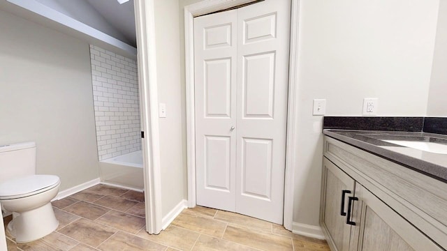 3012 Owendale Dr, Antioch, TN 37013 - bathroom with vanity, toilet, and baseboards