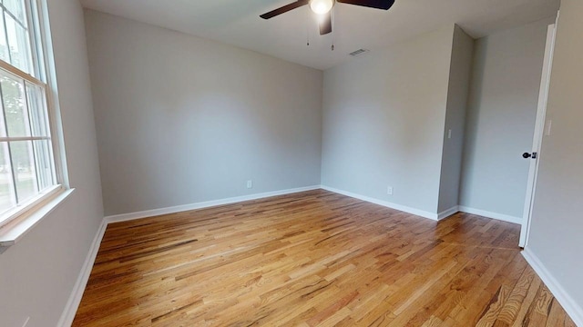 3012 Owendale Dr, Antioch, TN 37013 - spare room featuring ceiling fan, light wood-style flooring, and baseboards