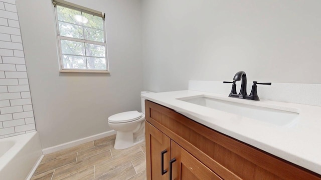 3012 Owendale Dr, Antioch, TN 37013 - bathroom with vanity, toilet, and baseboards