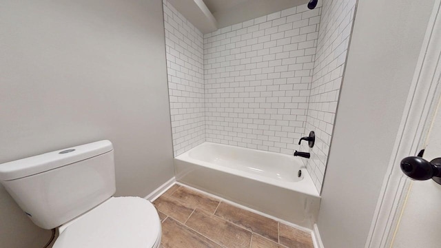 3012 Owendale Dr, Antioch, TN 37013 - full bathroom with toilet, baseboards, and shower / washtub combination