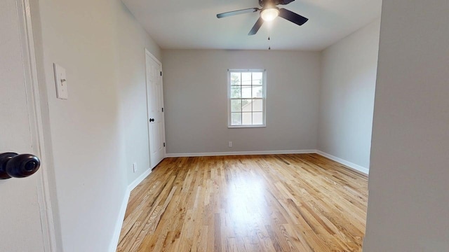 3012 Owendale Dr, Antioch, TN 37013 - spare room with light wood-style floors, ceiling fan, and baseboards