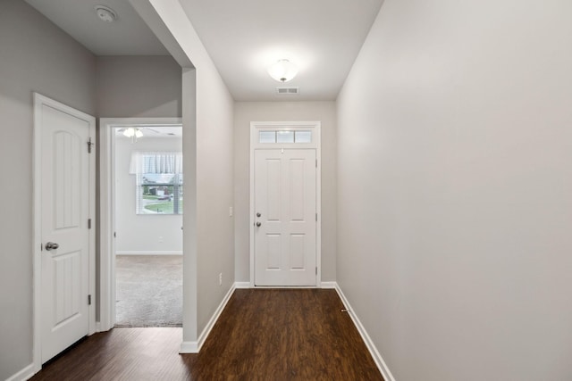 778 Prominence Rd, Columbia, TN 38401 - doorway to outside with dark wood-style floors and baseboards