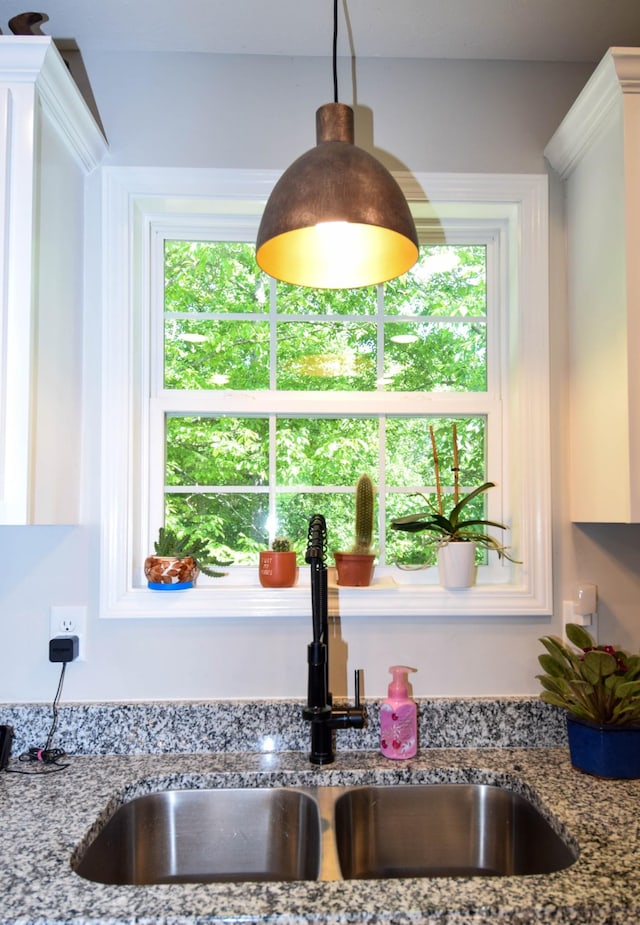 421 Marlin Ln, Westmoreland, TN 37186 - kitchen view of a sink and light stone countertops