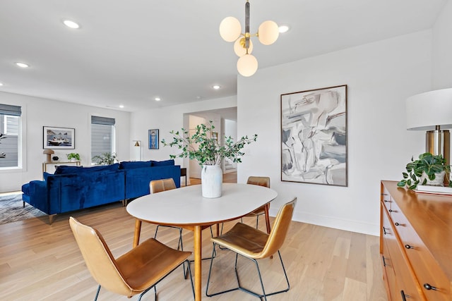 1003 Alice St Unit B, Nashville, TN 37218 - dining room with light wood finished floors, recessed lighting, and baseboards