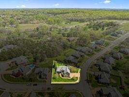 3820 Leona Pass, Hermitage, TN 37076 - aerial view of property's location with property parcel outlined and a heavily wooded area