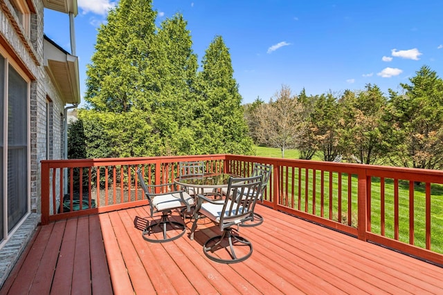3820 Leona Pass, Hermitage, TN 37076 - deck with outdoor dining space and a lawn