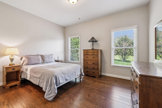 3820 Leona Pass, Hermitage, TN 37076 - bedroom featuring dark wood finished floors, multiple windows, and baseboards