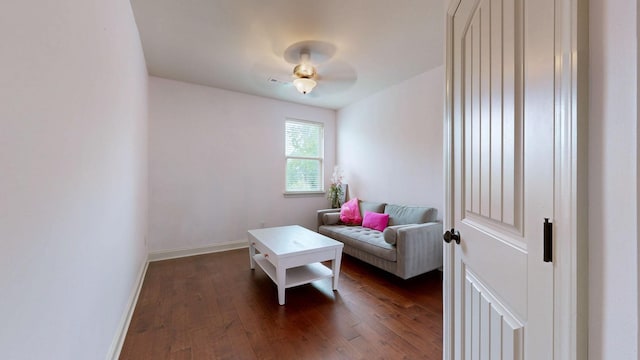 2816 Chatham Place Ct, Thompsons Station, TN 37179 - living area featuring dark wood-style floors and baseboards
