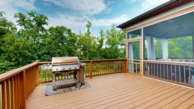 2816 Chatham Place Ct, Thompsons Station, TN 37179 - wooden terrace with a sunroom