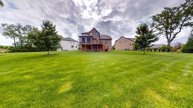 2816 Chatham Place Ct, Thompsons Station, TN 37179 - view of green lawn with a deck