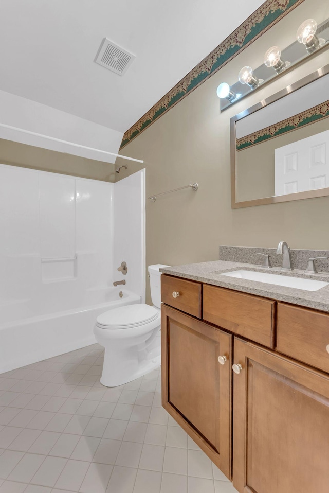 411 Royal Xing, Franklin, TN 37064 - full bath featuring vanity, toilet, shower / bath combination, and tile patterned floors