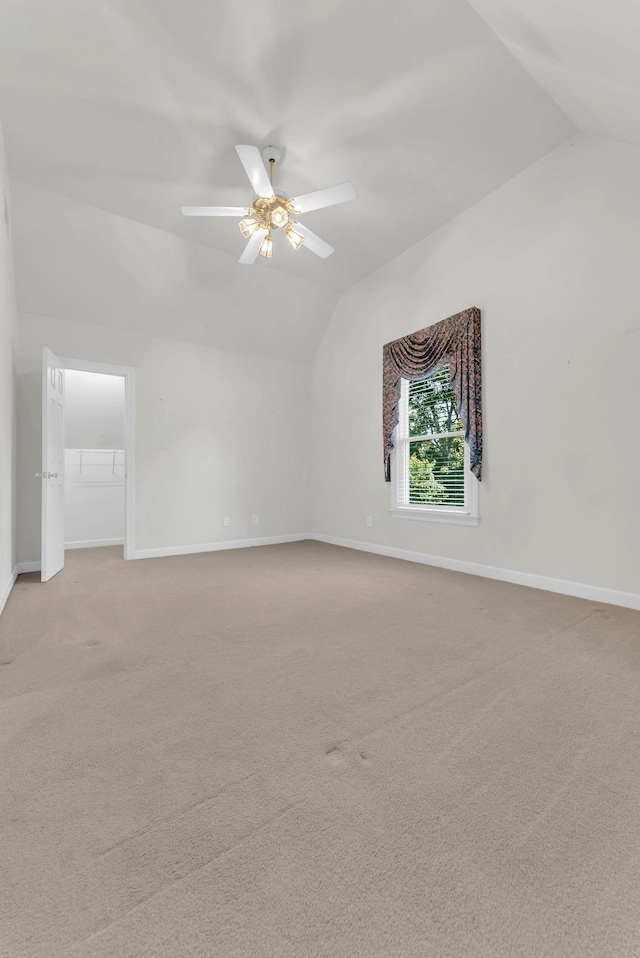 411 Royal Xing, Franklin, TN 37064 - bonus room with lofted ceiling, ceiling fan, light carpet, and baseboards