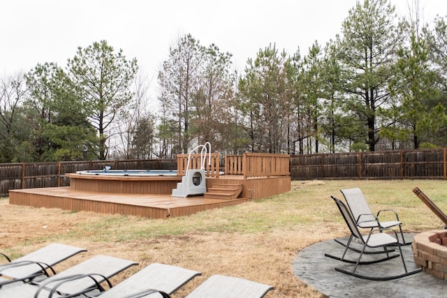 1005 Goldfinch Trl, Portland, TN 37148 - view of yard featuring a wooden deck