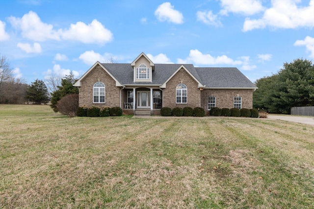 1002 Angus Ct, Cottontown, TN 37048 - traditional home featuring brick siding, a front yard, and roof with shingles