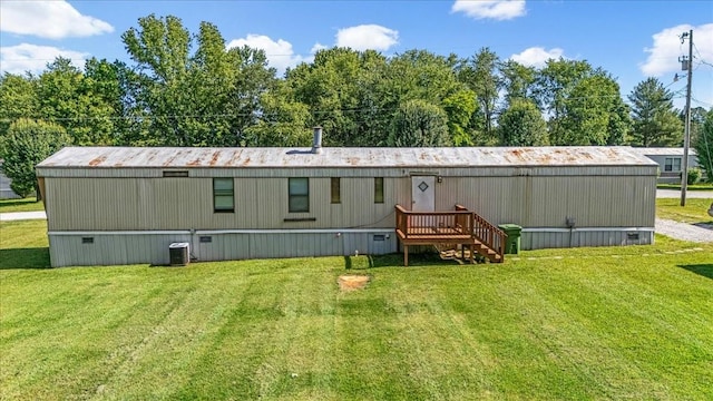 0 Ez Ln, Manchester, TN 37355 - rear view of house with a yard and cooling unit