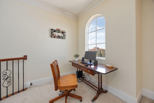 891 Fairington Pvt Way, Gallatin, TN 37066 - carpeted office space featuring crown molding and baseboards