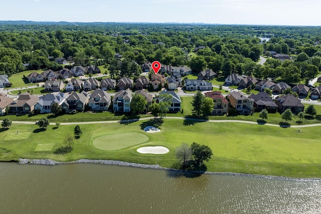 891 Fairington Pvt Way, Gallatin, TN 37066 - aerial view of residential area with a nearby body of water and a golf club