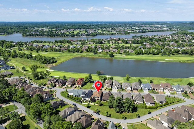 891 Fairington Pvt Way, Gallatin, TN 37066 - aerial view of property and surrounding area with nearby suburban area, a large body of water, and a golf course