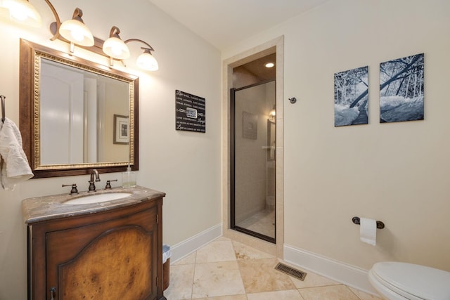 891 Fairington Pvt Way, Gallatin, TN 37066 - bathroom with a stall shower, vanity, baseboards, and toilet