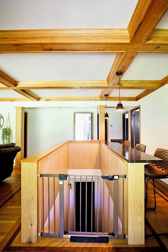 3033 Greer Rd, Goodlettsville, TN 37072 - interior space featuring coffered ceiling and beam ceiling