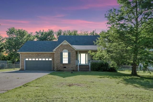 1012 Blue Ridge Pkwy, Goodlettsville, TN 37072 - view of front of home with driveway, brick siding, a garage, roof with shingles, and covered porch