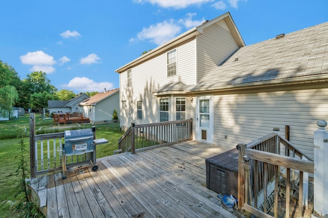 1012 Blue Ridge Pkwy, Goodlettsville, TN 37072 - wooden deck featuring a yard and grilling area