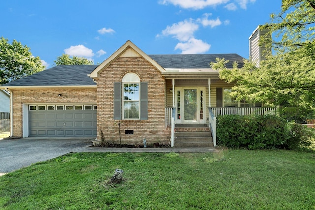 1012 Blue Ridge Pkwy, Goodlettsville, TN 37072 - single story home with driveway, brick siding, a chimney, and a porch