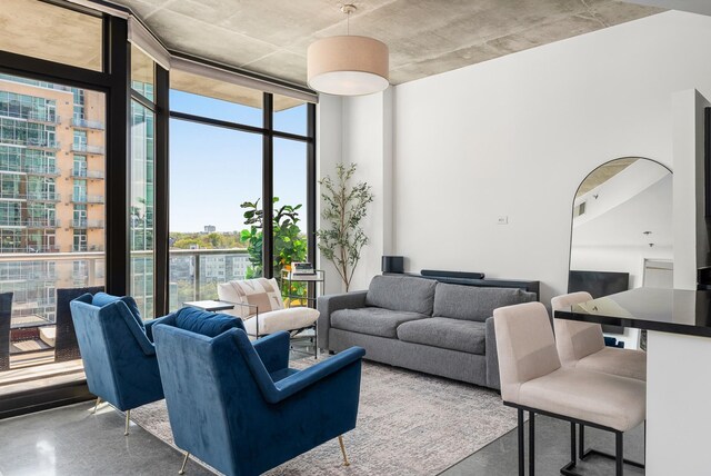 600 12th Ave S Unit 1208, Nashville, TN 37203 - living room featuring expansive windows