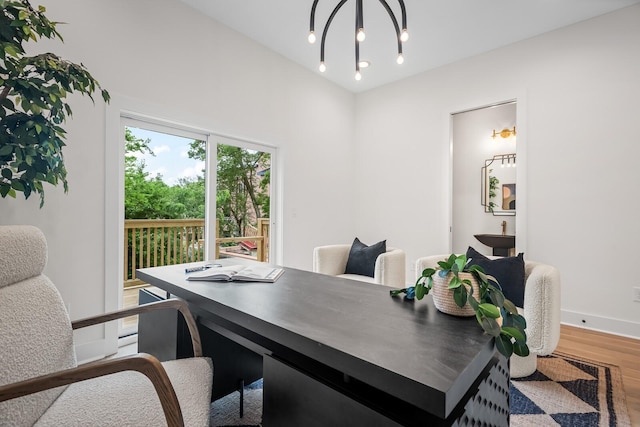 6104 Cowden Ave Unit A, Nashville, TN 37209 - dining area with wood finished floors, baseboards, and recessed lighting
