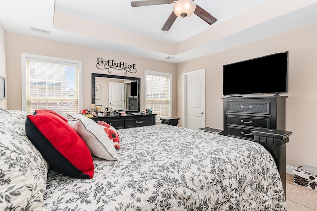1026 Grace Meade, Ashland City, TN 37015 - carpeted bedroom with a raised ceiling and a ceiling fan