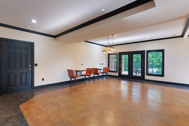 205 Saint Anne Way, Franklin, TN 37064 - foyer featuring ornamental molding, baseboards, recessed lighting, and french doors