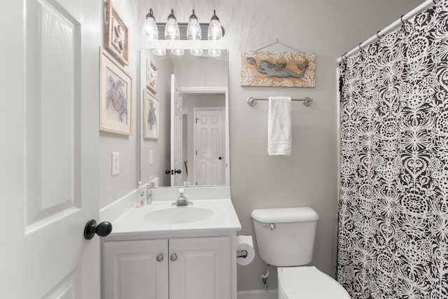 3182 Tristan Dr, Franklin, TN 37064 - full bath featuring vanity, toilet, and a shower with curtain