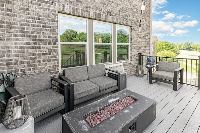 1717 Boardwalk Pl, Gallatin, TN 37066 - wooden deck with an outdoor hangout area