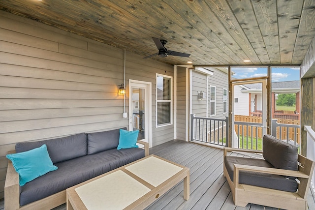 1151 Cotillion Dr, Murfreesboro, TN 37128 - sunroom / solarium featuring an outdoor hangout area and ceiling fan