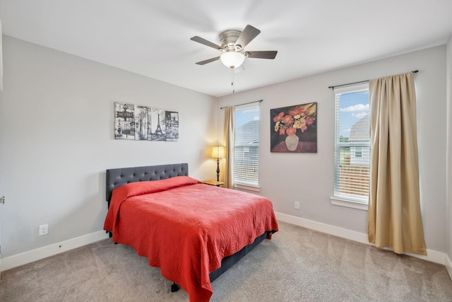 1151 Cotillion Dr, Murfreesboro, TN 37128 - bedroom featuring baseboards, carpet flooring, and ceiling fan