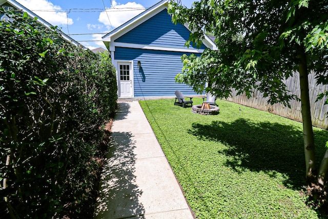 4802A Illinois Ave, Nashville, TN 37209 - view of yard featuring an outdoor fire pit