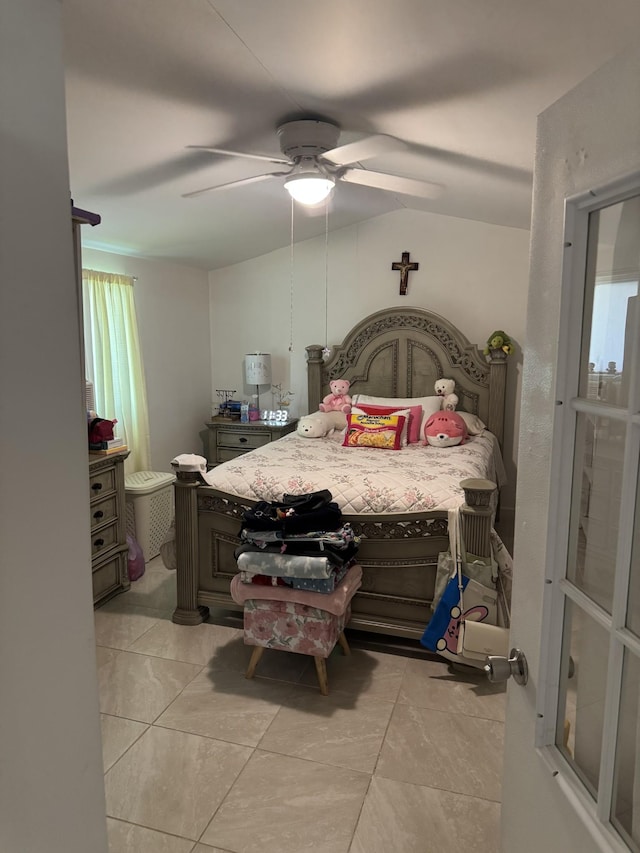 329 Queen Ave, Nashville, TN 37207 - bedroom featuring light tile patterned floors and ceiling fan