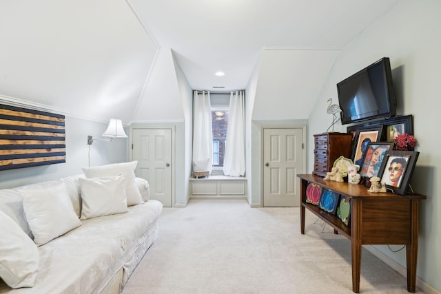 314 W 6th St Unit 7, Columbia, TN 38401 - bedroom with vaulted ceiling and light carpet